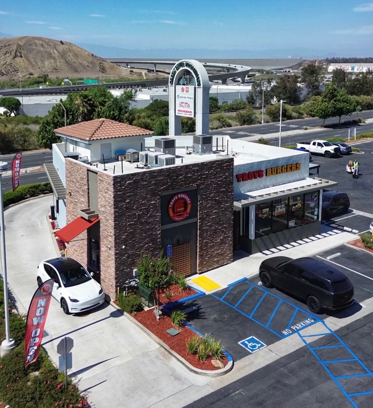 Troy's Burgers Corona storefront on Green River Road